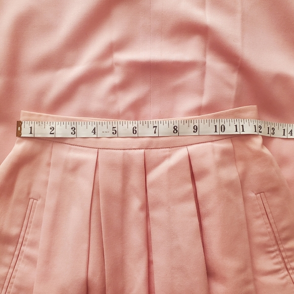 David Brooks Ltd Full Pink Skirt Wool Pleated - Picture 6 of 6